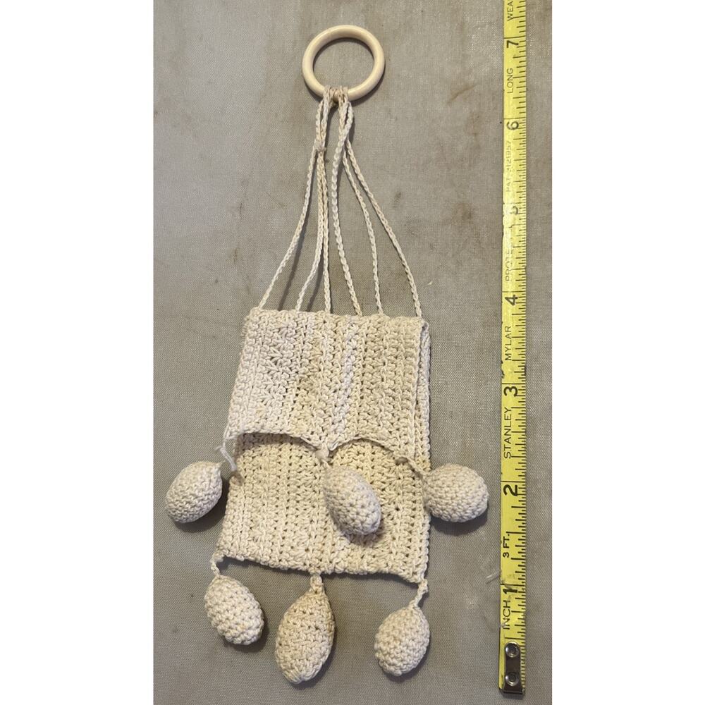 Edwardian Crocheted Chatelaine Coin Purse Reticule